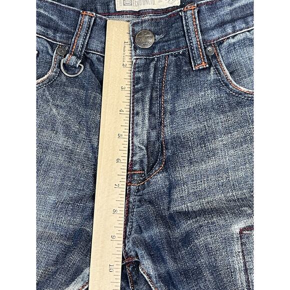 Ecko Unltd Jeans Mens 30x32 Blue Straight Leg‎ Regular Fit Mid Rise Patch Work - Picture 7 of 13